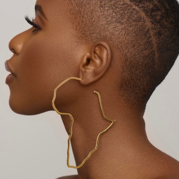 Large Africa Earring Etsy
