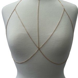 Metal Bralette Statement Body Chain Jewellery