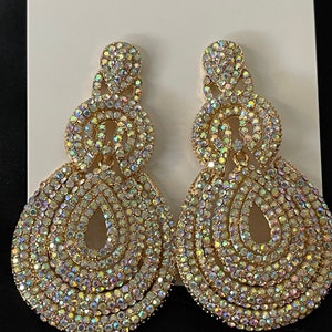 Elegant Glamorous Statement Diamante Rhinestone Dangle Earrings image 6