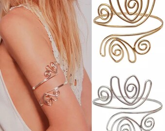 Manchette de bracelet jonc charmant pour le haut du bras