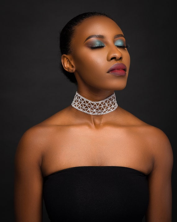 Gorgeous Sparkling Crystal Rhinestones Statement Choker - Etsy