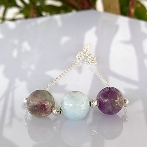 Pisces Kristall Armband: 925 Sterling Silber, Februar Geburtsstein