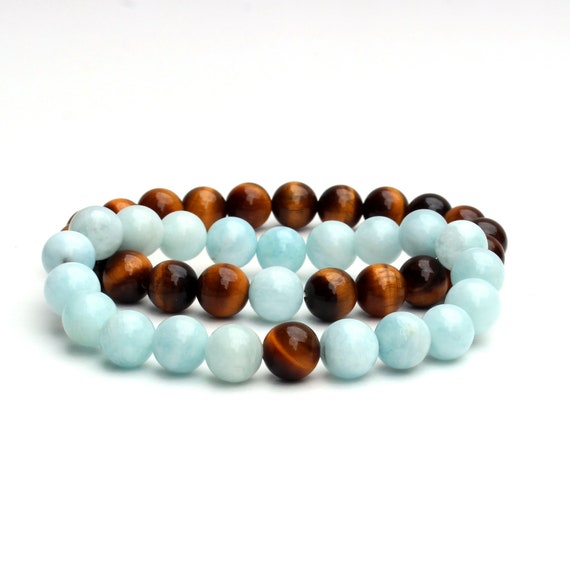 STONE BEAD BRACELET 8 MM SOFT BROWN STONE BEAD BRACELET 8 MM SOFT BROWN