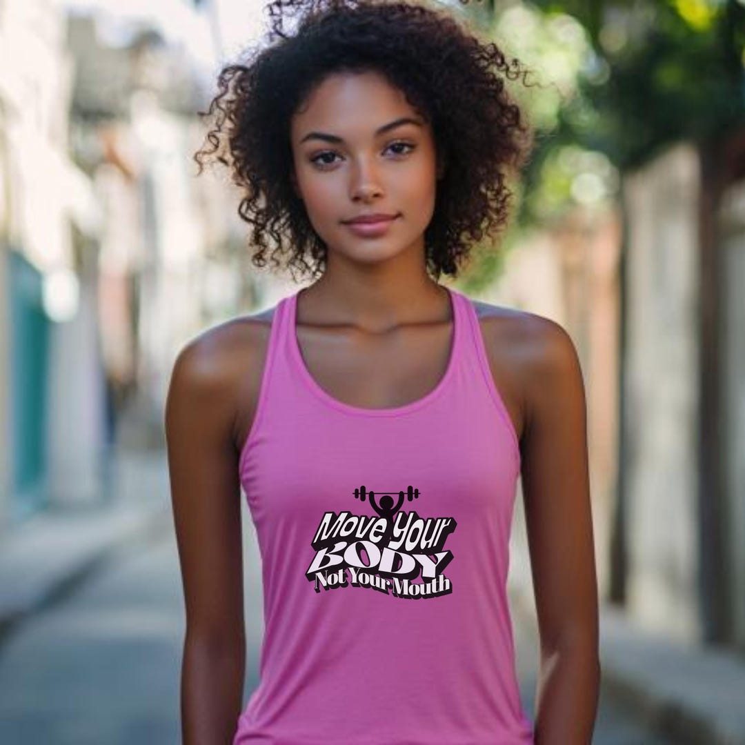 Ladies Fitness Tank/ Motivational Workout Tank/ Racerback Tank for