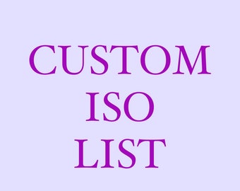 Custom squishmallow ISO list