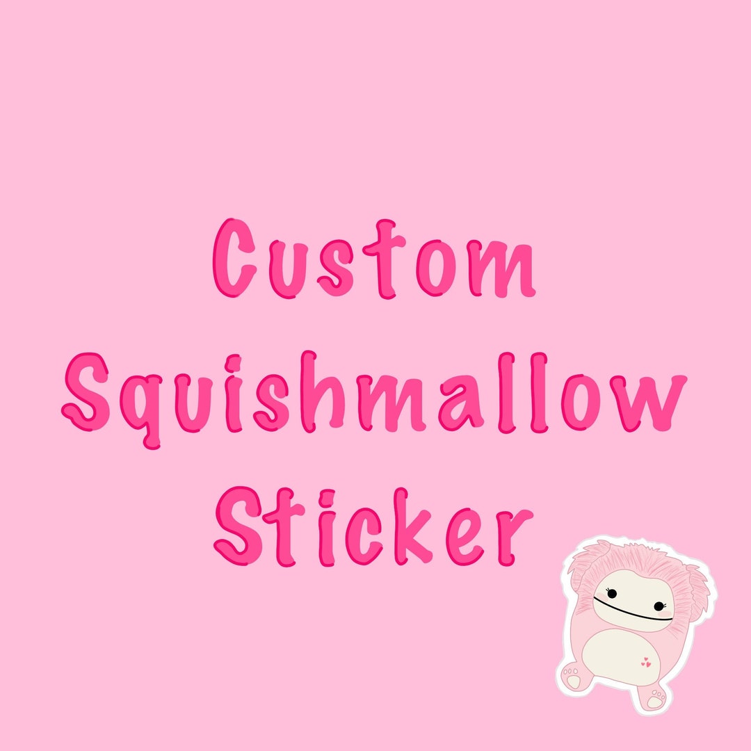 Just put my custom-made vinyl squishmallow stickers up on ! I've been  having so much fun designing/making them, check out my shop at  .com/shop/EdgyGrandmaDesigns and let me know what you think/if you