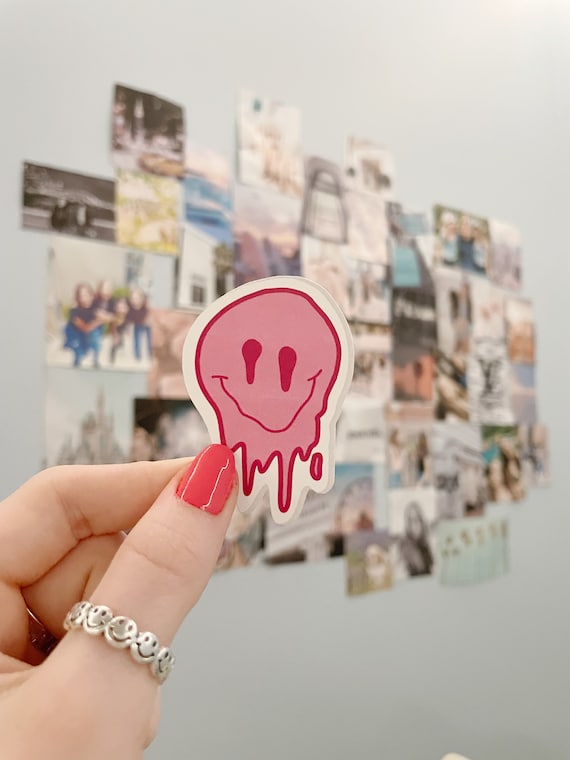 This Preppy Melted Smile Sticker Is High Quality And Cheap.