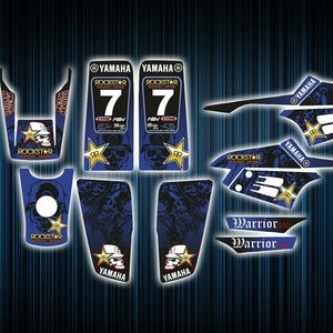 Yamaha warrior 350 stickers - graphics kit - decals warrior 350 atv graphics kit