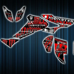 Honda trx450r stickers - graphics kit - decals trx 450 r atv graphics kit trx