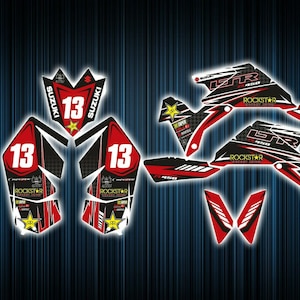 Suzuki ltr450 stickers - graphics kit - decals - suzuki ltr 450 graphics kit