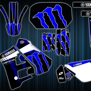 Yamaha dtr125 stickers - dtr graphics kit - yamaha decals - dt125r graphics kit