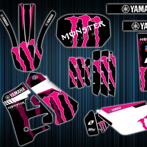 Yamaha dtr125 stickers - dtr graphics kit - yamaha decals - dt125r graphics kit