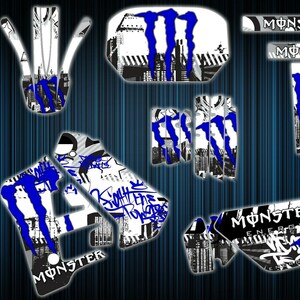 Yamaha dtr125 stickers - dtr graphics kit - yamaha decals - dt125r graphics kit