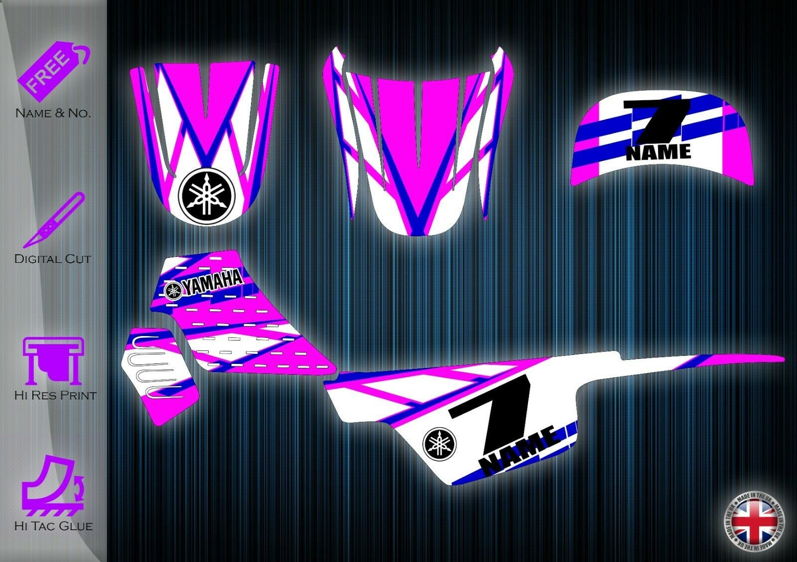 Yamaha Pw50 Stickers Pw 50 Graphics Kit Pw50 Decals Pw Etsy