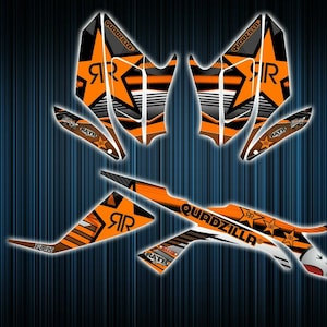 Adly 500 stickers - adly 400 graphics kit - decals adly atv graphics kit