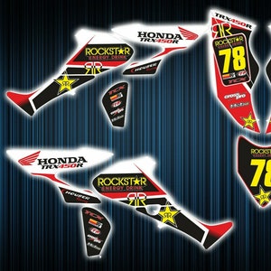 Honda trx450r stickers - graphics kit - decals trx 450 r atv graphics kit trx