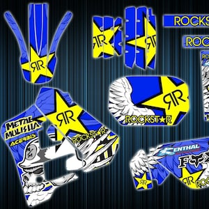 Yamaha dtr125 stickers - dtr graphics kit - yamaha decals - dt125r graphics kit