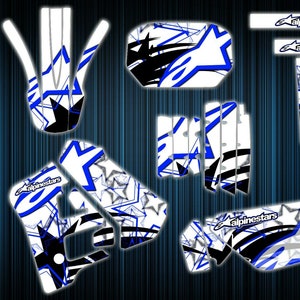 Yamaha dtr125 stickers - dtr graphics kit - yamaha decals - dt125r graphics kit