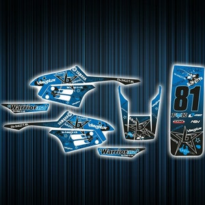 Yamaha warrior 350 stickers - graphics kit - decals warrior 350 atv graphics kit