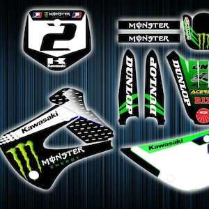 Kawasaki kx85 Aufkleber - kx85 Grafik-Kit kx85 Abziehbilder - Grafik-Kit kx85