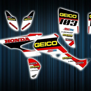 Honda trx450r stickers - graphics kit - decals trx 450 r atv graphics kit trx