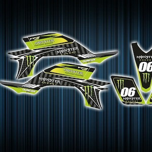 Adesivos Yamaha yfz450 - kit gráfico - decalques yfz 450 atv quad - kit gráfico