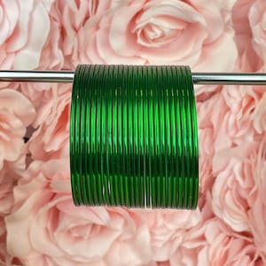 Emerald Green Shiny Bangles - Indian Jewellery