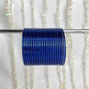 Glänzende Königsblaue Kinderarmreifen - Indischer Schmuck
