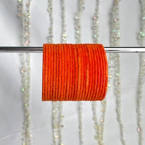 Kinder Orange Samt Armreife - Indischer Schmuck