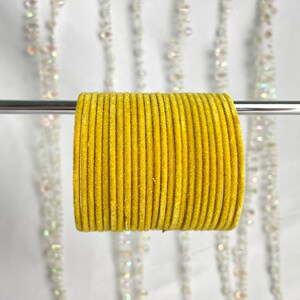 Kinder Gelbe Samt Armreife - Indischer Schmuck