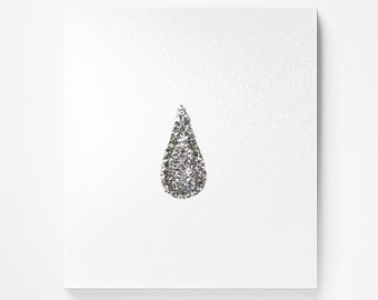 Silber Teardrop Bindi - Indischer Schmuck