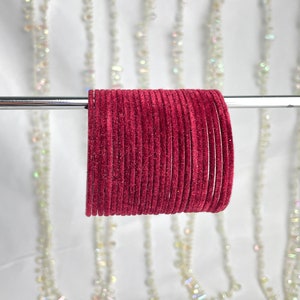 Kinder Maroon Samt Armreife - Indischer Schmuck