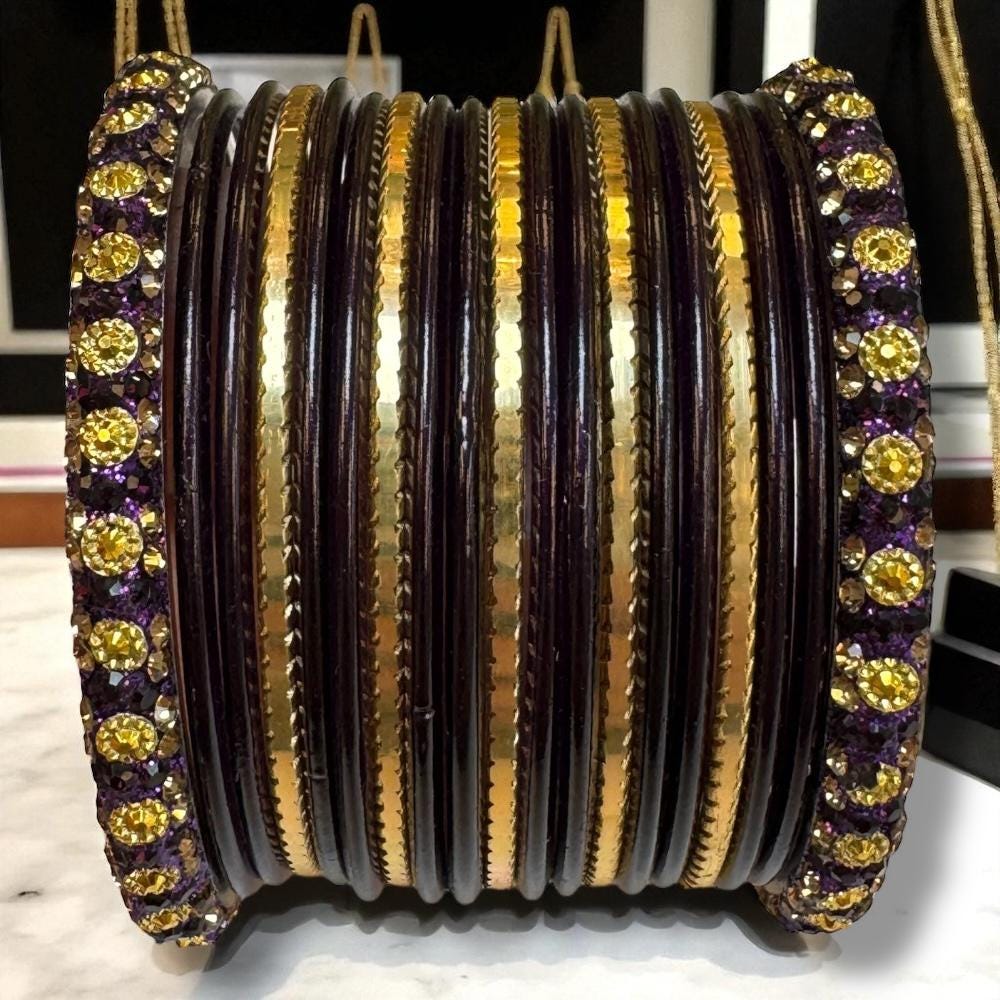 Purple Churi Bangle Set South Asian Jewelry Bridal Accessories