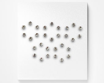 Silber Crystal Dot Bindi - Indischer Schmuck