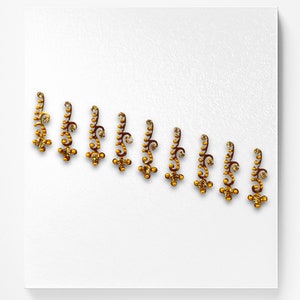 Bindi de oro metalizado - Joyería India