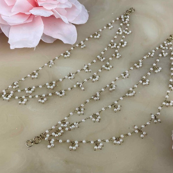 White Pearl Droplet Small Sahara - indian Jewellery