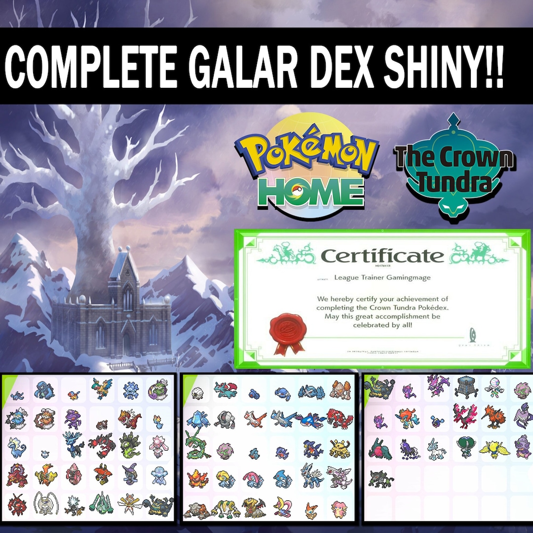 Pokemon Sword and Shield Full Galar Pokedex Crown Tundra & Armor Isles