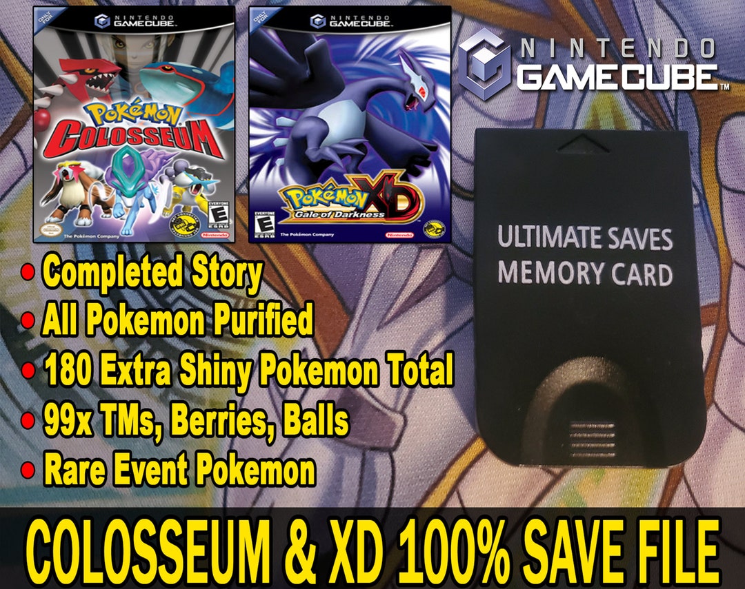 Pokemon Colosseum & XD Gamecube Memory Card Etsy