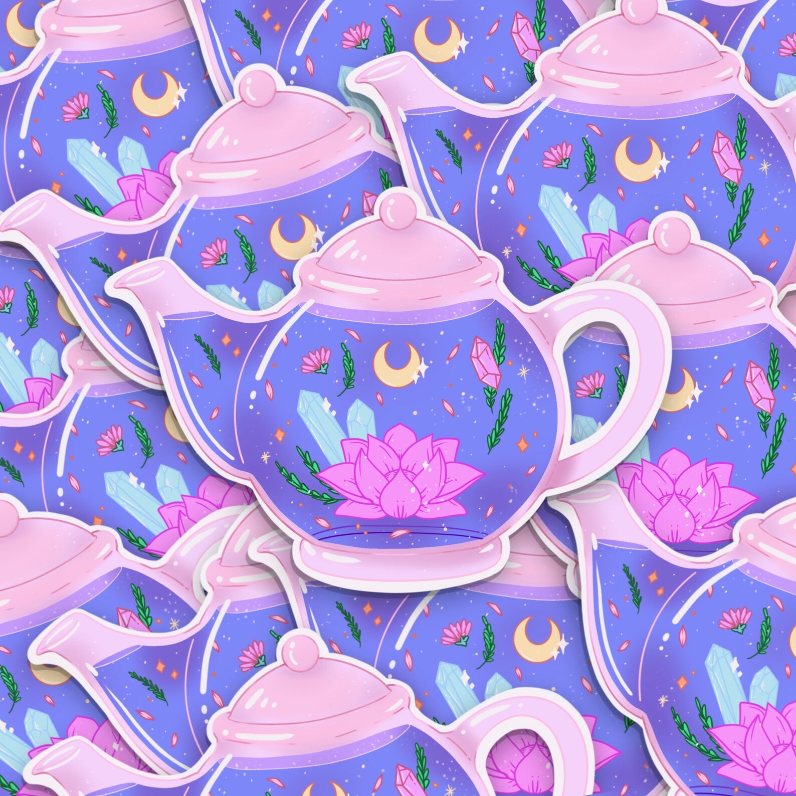 Magic Teapot Printable Sticker Etsy