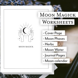 Printable Moon Magick Worksheets | BOS pages | Grimoire Pages