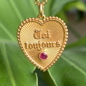 Rare 18k Vintage French Heart Toi Moi Toujours Pendant**You and I Always**Perfect Gift**