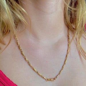 Vintage 9K Gold Solid  Link Pocket Watch Chain Necklace ** Gorgeous Versatile Gift**