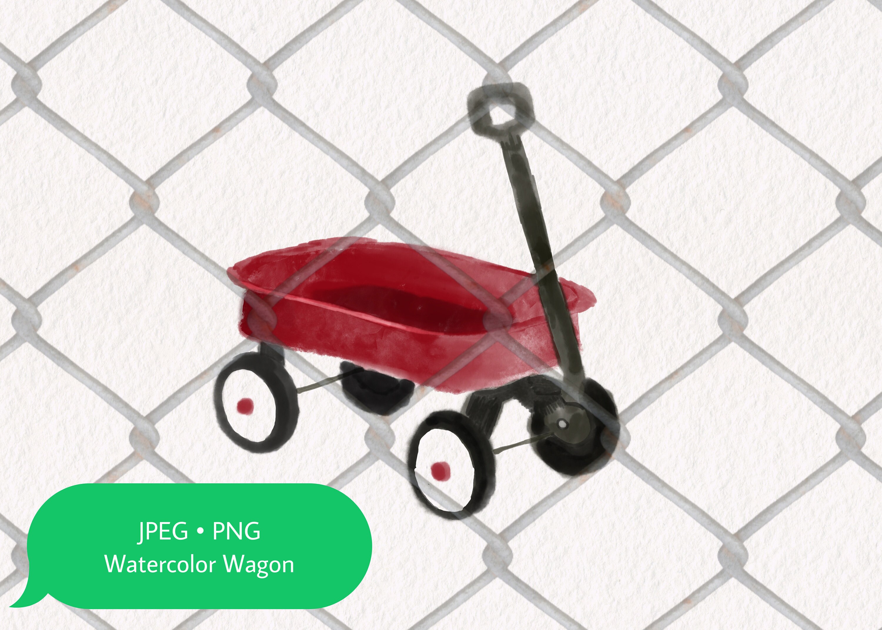 Red Wagon JPG - Etsy