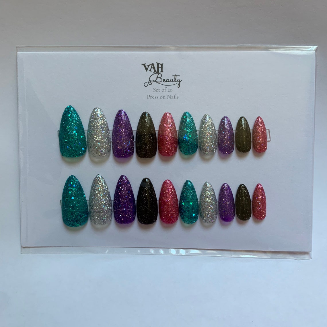 glitter press on nails