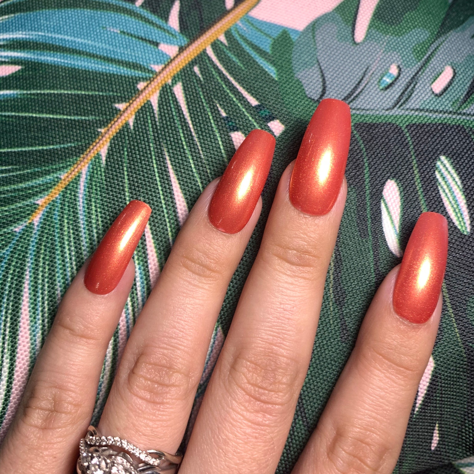 Peach Paradise Orange Nail Polish Shimmer Nail Varnish | Etsy