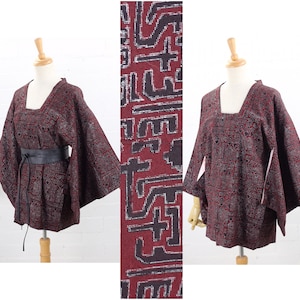 Vintage Michiyuki Kimono Coat, Modern Ancient Design | Silk | Japanese Kimono | Michiyuki | Kimono Coat | Kimono | Vintage