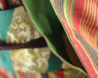 Vintage Striped Tsumugi Kimono | Silk | Traditional Kimono