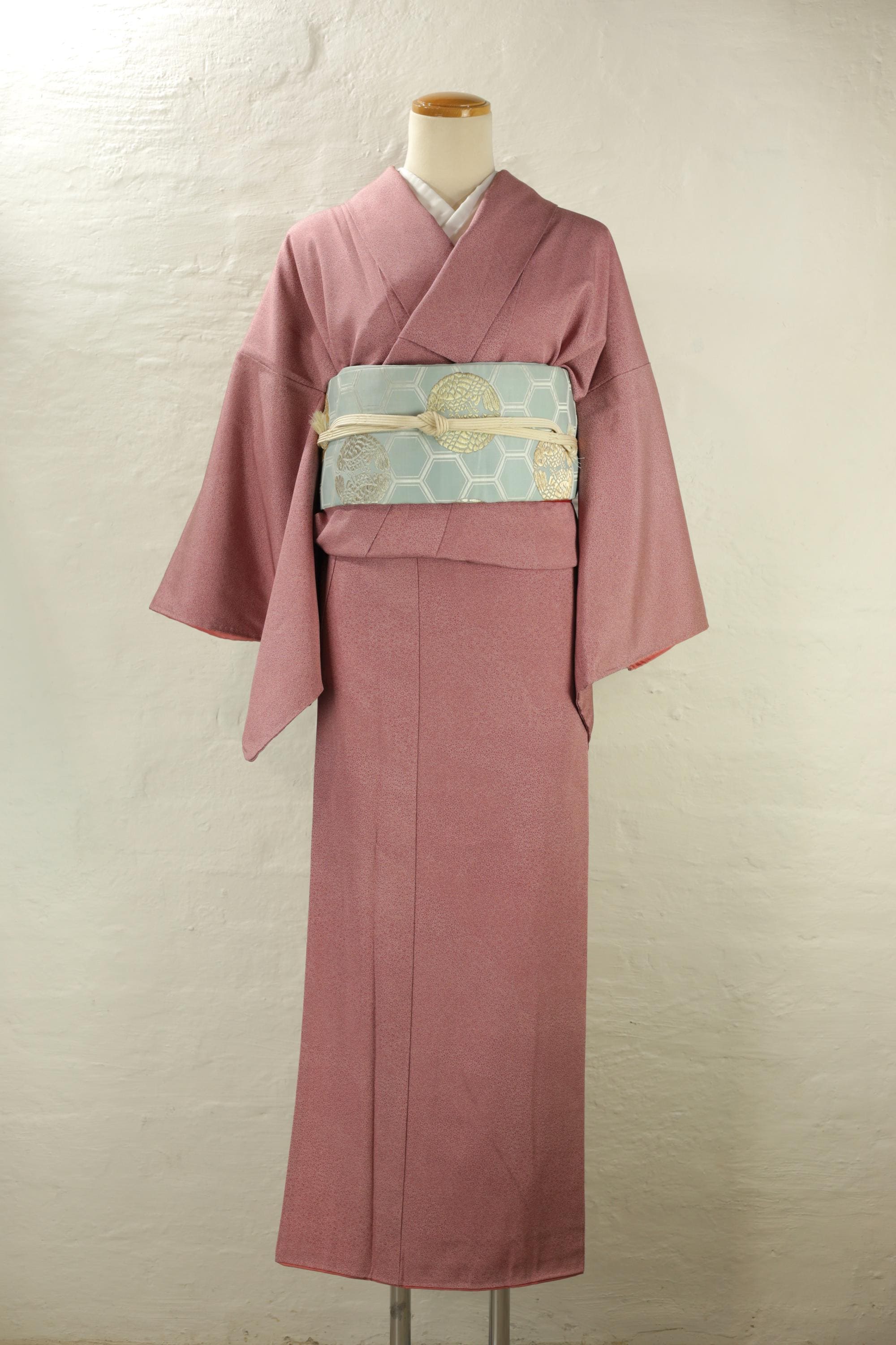 Vintage Pink Edo Komon Iromuji Kimono | Silk | Traditional Kimono