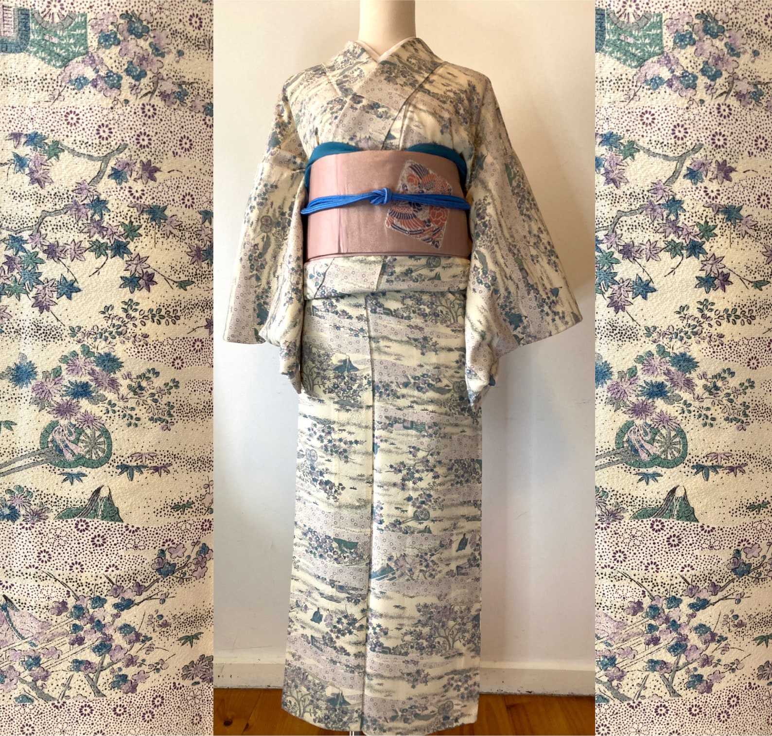 Vintage Hitoe Kimono Heian periods style | Etsy