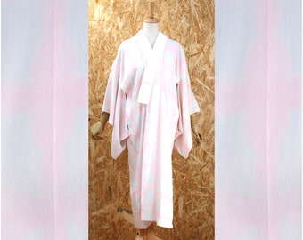 1920's Antique Momi Red Silk Safflower Dye Naga Juban Kimono